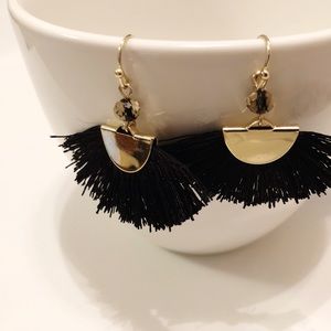 LOFT Fan Fringe Tassel earrings